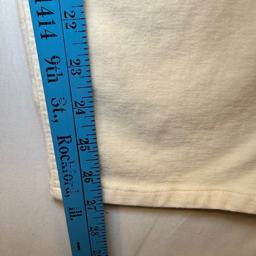 Everlane Organic Cotton Utility Pant Cream Ivory Straight Leg Size 12 High Rise - Picture 8 of 12
